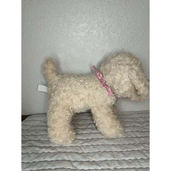 Walgreens Puppy Dog Plush Pink Polka Bandana Scarf 12” Hug Me Stuffed Animal - Picture 5 of 7